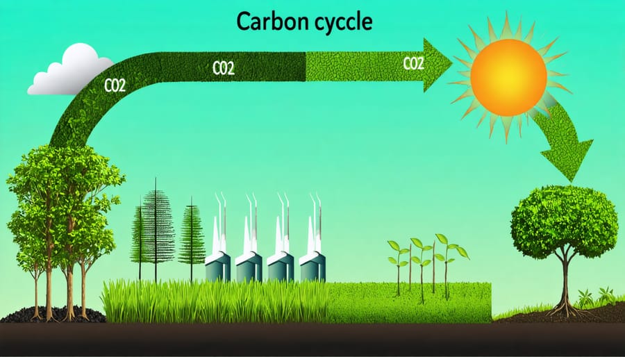 Infographic illustrating the carbon-neutral cycle of bioenergy