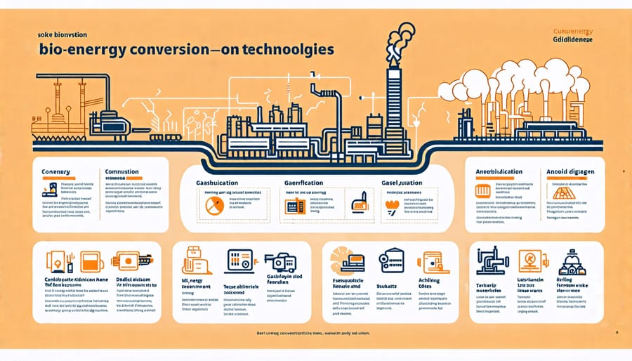 Infographic of bioenergy conversion technologies