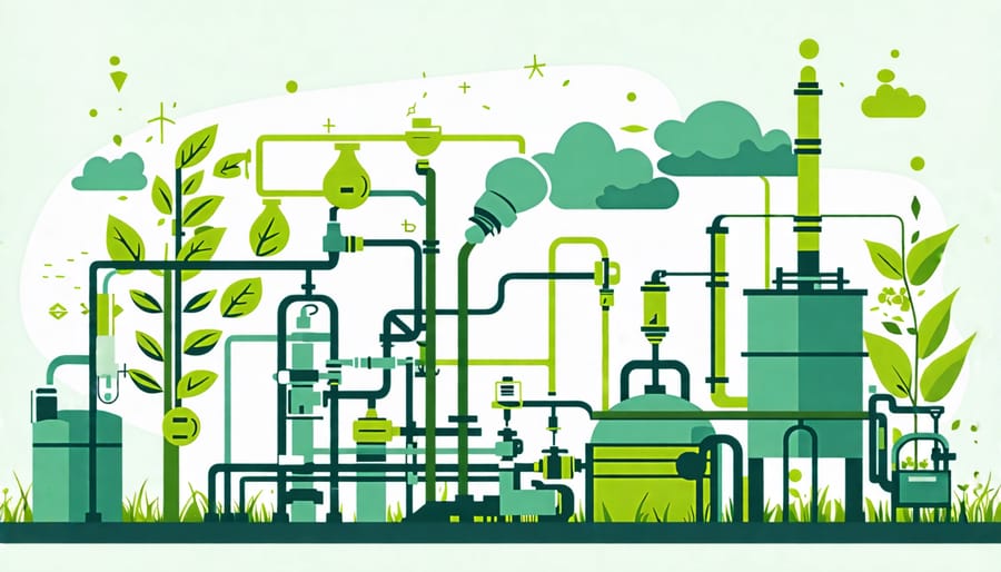 Diagram showing the steps in converting biomass feedstocks into biofuels