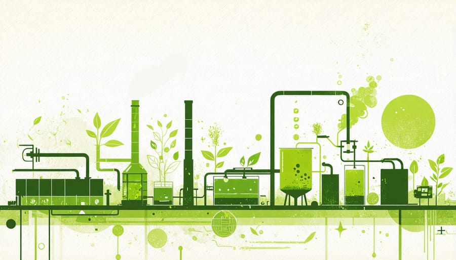 Diagram showing the stages of converting biomass into biofuels