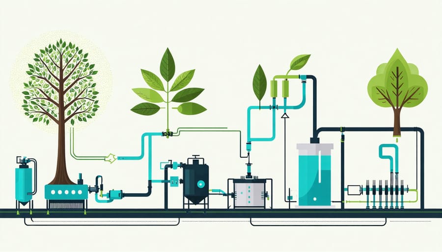 Diagram of the process for converting biomass into hydrogen biofuel