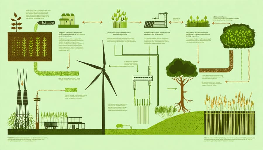 Carbon neutrality cycle diagram for biomass energy