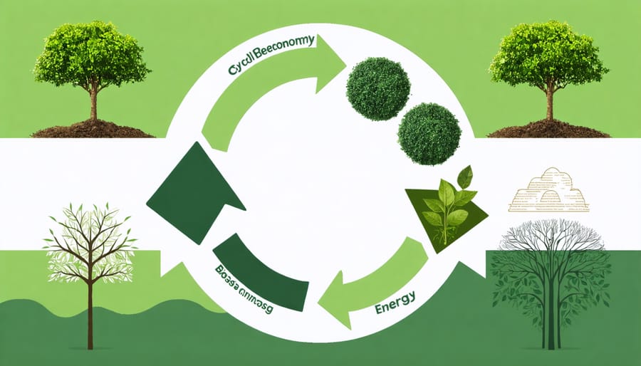 Diagram illustrating the principles of a circular bioeconomy