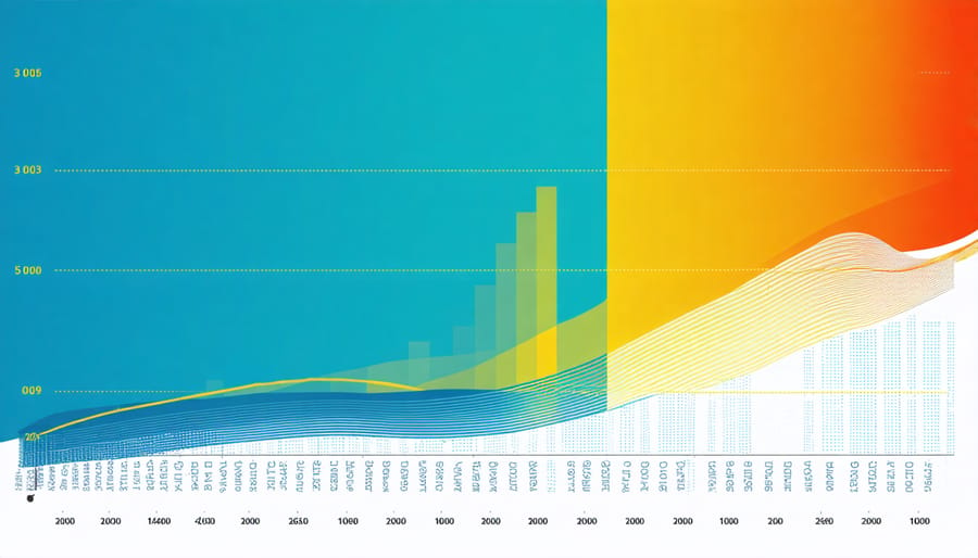 Graph illustrating the shift from fossil fuels to renewable energy sources