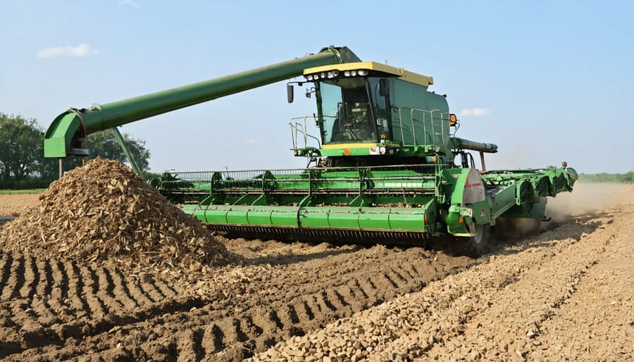 Modern bioenergy processing facility converting farm waste into renewable energy