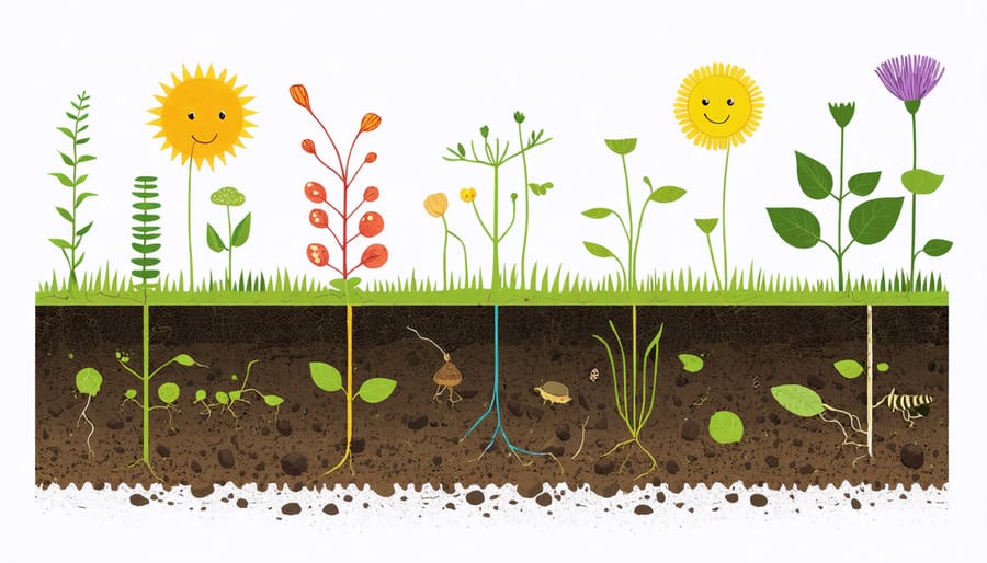 Conceptual diagram of the soil food web and its various components