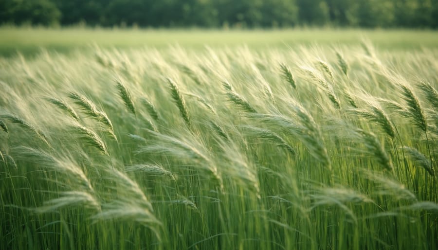 Switchgrass, a perennial bioenergy crop, growing in a field