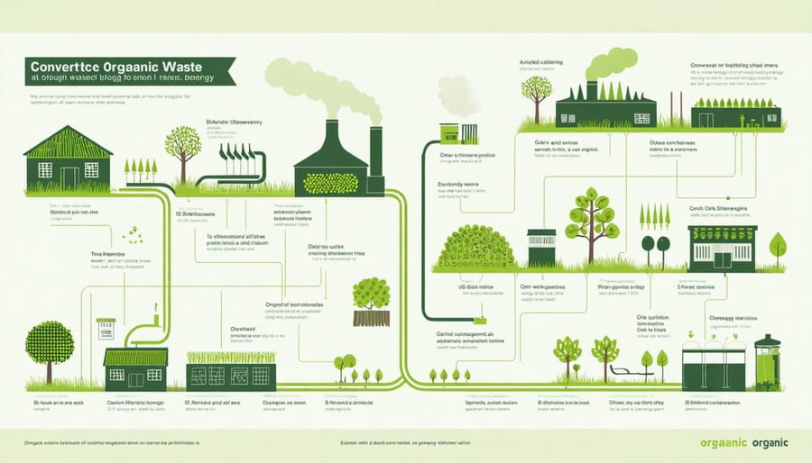 Infographic of the waste-to-energy process using circular economy waste