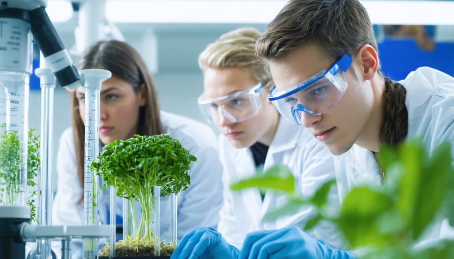 Technical training session showing students learning bioenergy processes