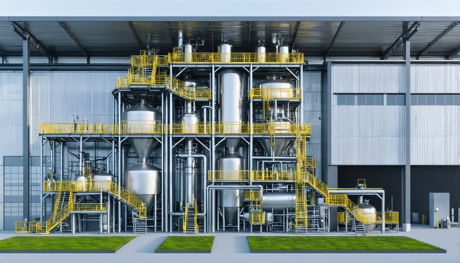 State-of-the-art bioenergy treatment facility showcasing next-generation processing technology