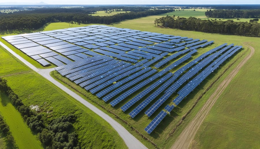 Modern bioenergy plant with integrated renewable energy systems in the Australian countryside