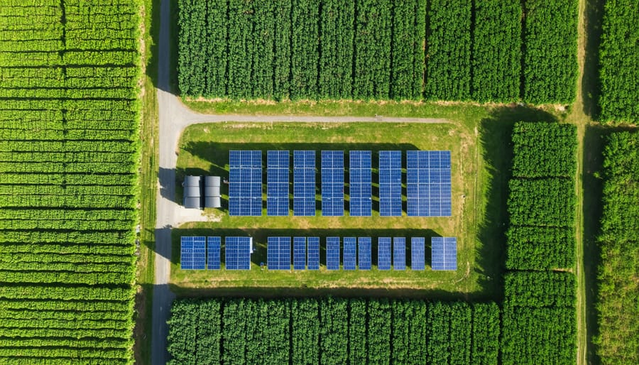 Modern Australian biomass processing facility with integrated renewable energy systems