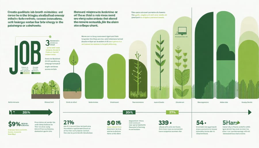 Visual representation of bioenergy career opportunities and employment growth trends