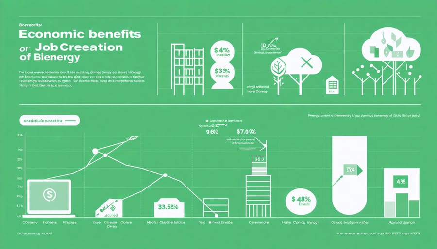 Visual representation of bioenergy economic impact in Australia showing employment figures and investment trends