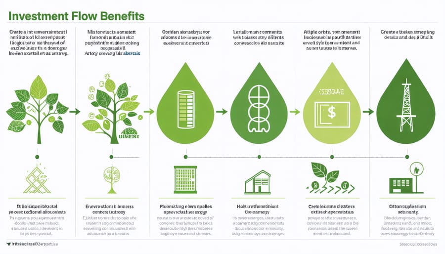 Visual representation of bioenergy investment metrics and economic impact