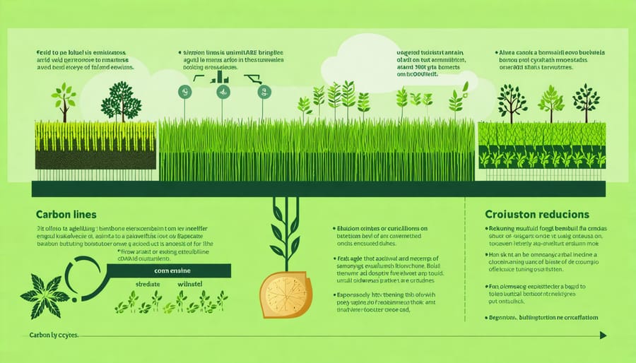 Circular diagram illustrating how agricultural biomass reduces carbon emissions