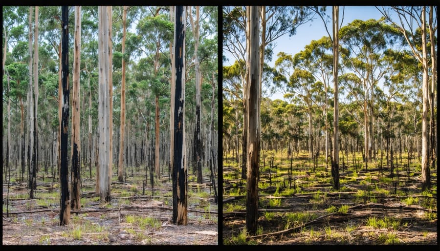 Comparison of pristine Australian bushland against area affected by biomass harvesting