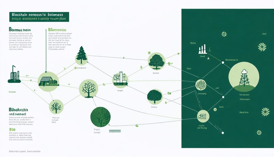 Digital visualization of blockchain-connected biomass supply chain network