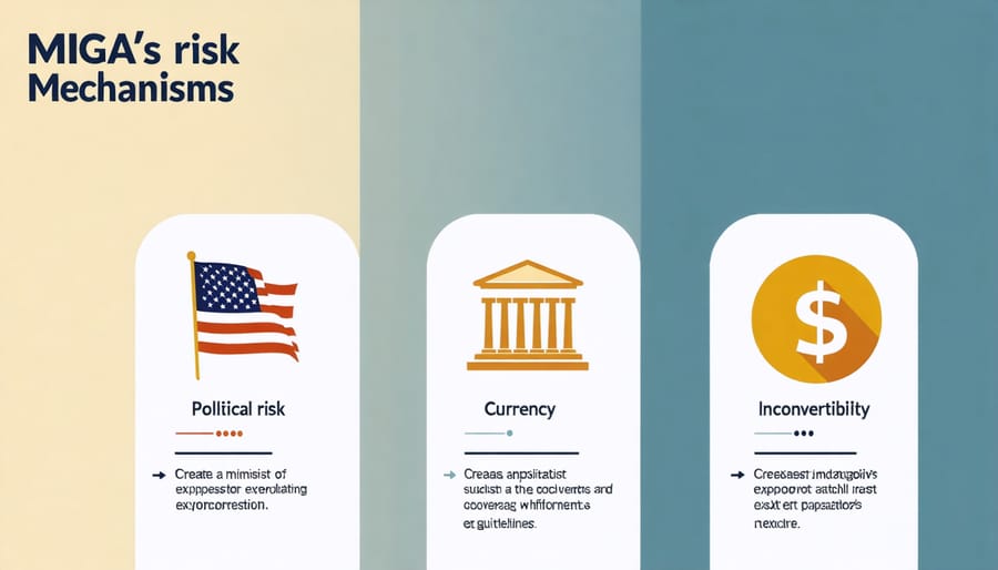 Infographic illustrating MIGA's various risk protection mechanisms for bioenergy investments