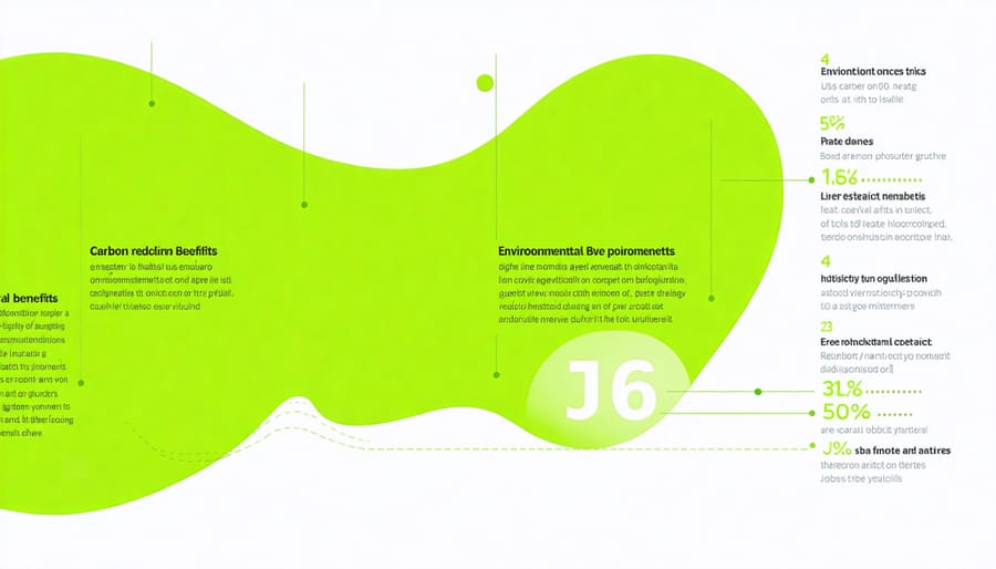 Chart displaying environmental and economic impacts of circular biomass supply chains