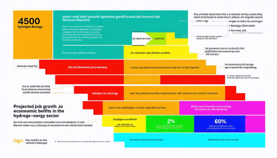 Graph showing employment trends and economic impact of hydrogen-bioenergy industry in Australia