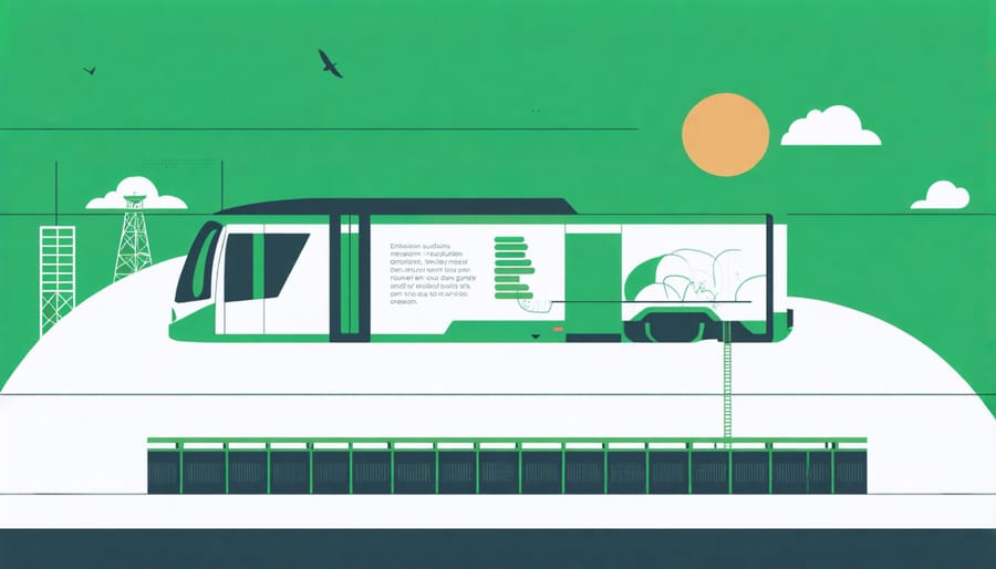 Data visualization comparing carbon emissions between traditional and eco-friendly buses in Australian cities