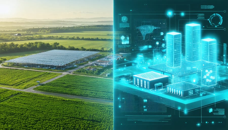 Comparison of physical bioenergy facility and its digital platform representation