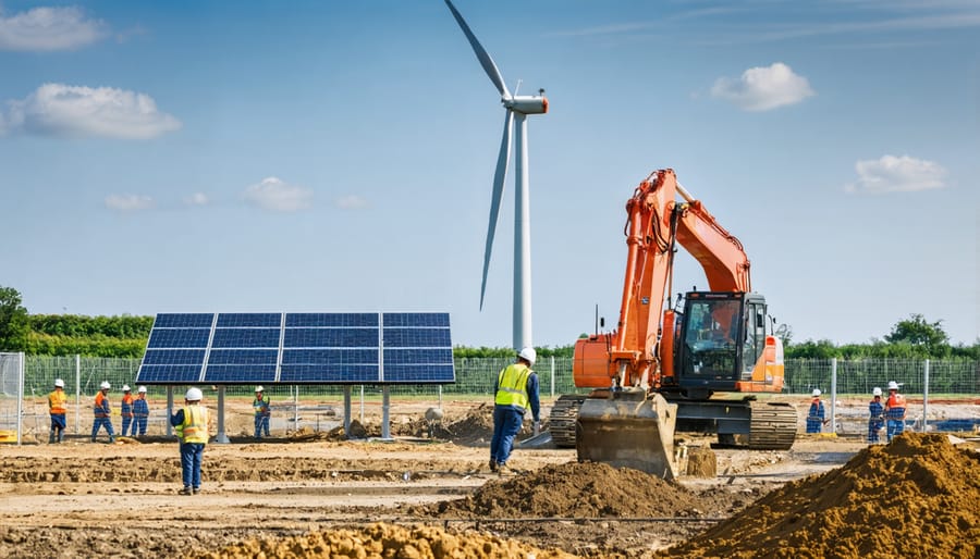 Active construction of an Australian bioenergy facility showcasing project implementation