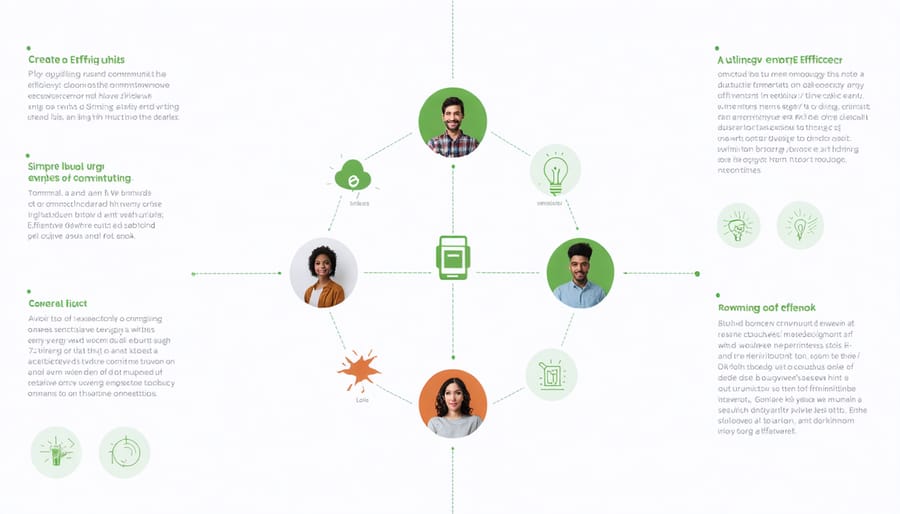 Visual representation of community networks driving energy efficiency