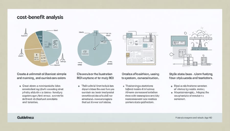 Visual representation of financial benefits and investment returns for hybrid solar-wind systems