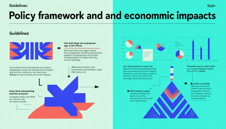 Visual representation of solar energy policies and their economic effects