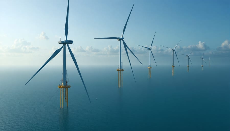 3D visualization of floating wind turbines deployed in deep waters off the Australian coastline