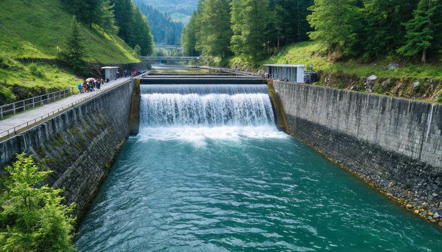 Indigenous-managed micro-hydropower station nestled within traditional lands