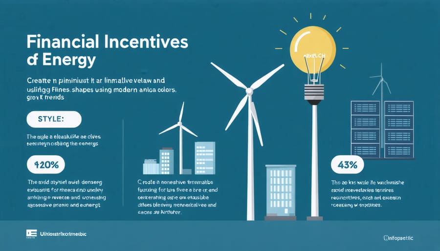 Visual representation of renewable energy tax benefits and their impact on adoption rates