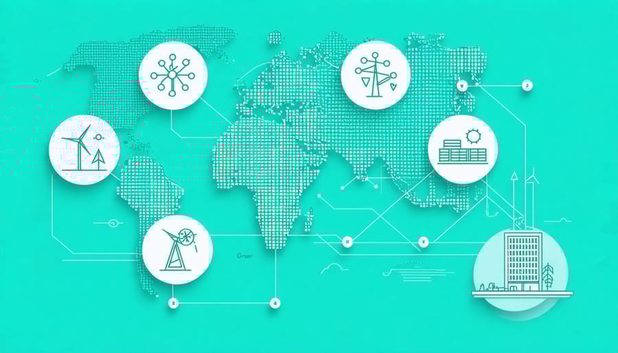 Visual diagram of energy cooperation networks between Australia and Asia-Pacific nations