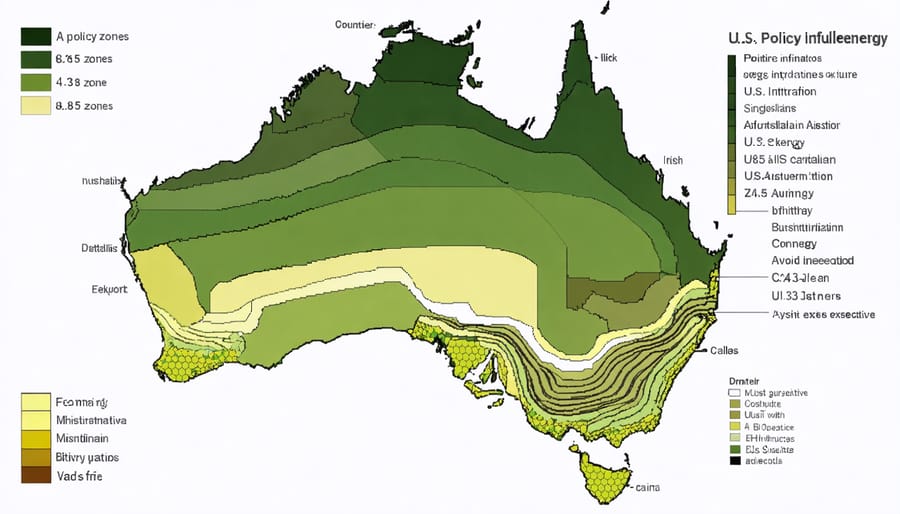 Geographic visualization of Australian regions suitable for bioenergy development with policy adaptation markers