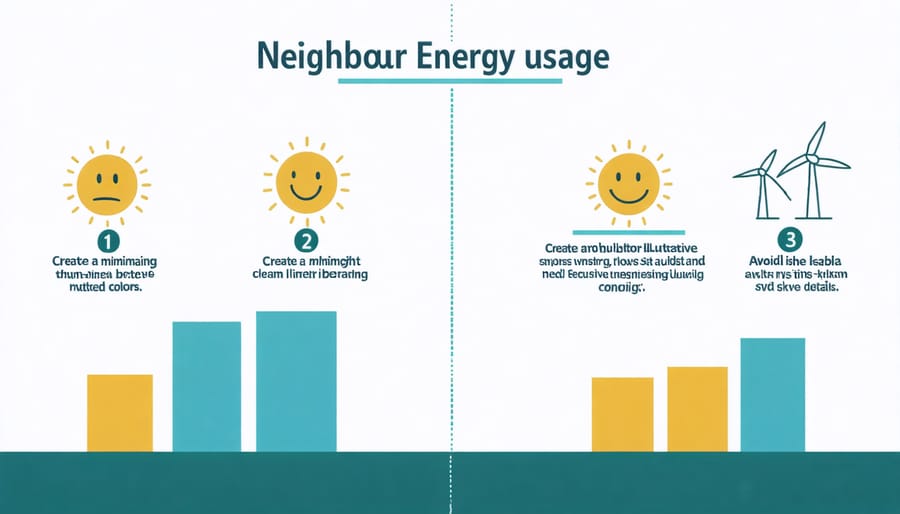 Social comparison chart showing household energy consumption compared to neighbors
