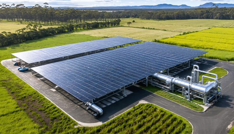 Large-scale bioenergy processing facility converting agricultural waste to energy