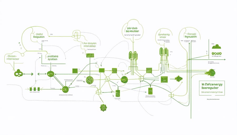 Schematic diagram illustrating various bio-regulator components and their relationships in bioenergy production