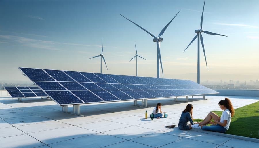 Renewable energy installations on university buildings with engaged students