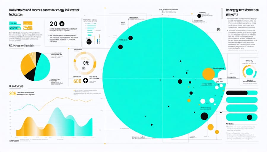 Chart displaying key performance indicators and return on investment metrics for renewable energy projects