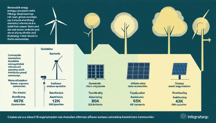Data visualization of renewable energy adoption trends in Australian communities