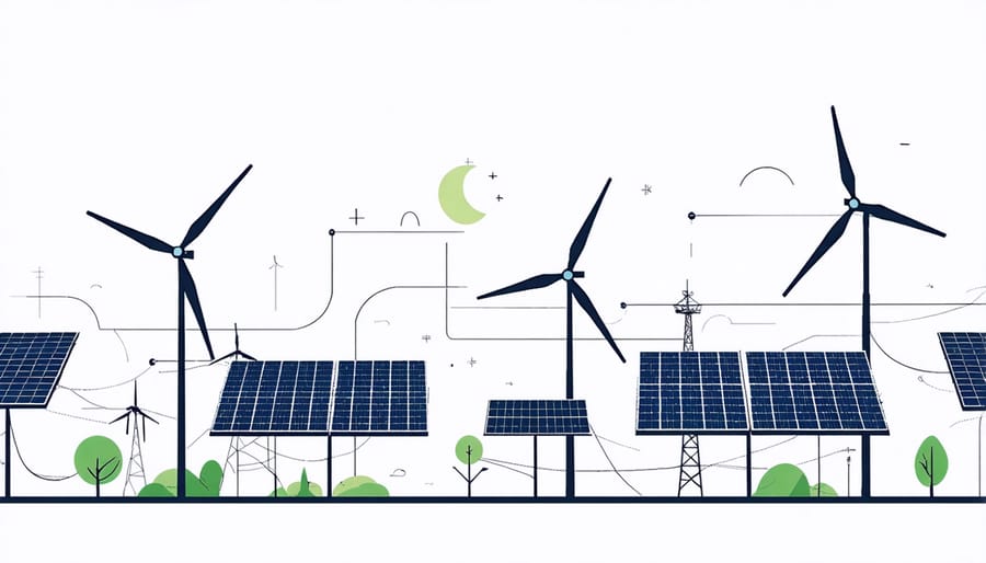 Renewable energy sources connected to smart grid system with 5G infrastructure