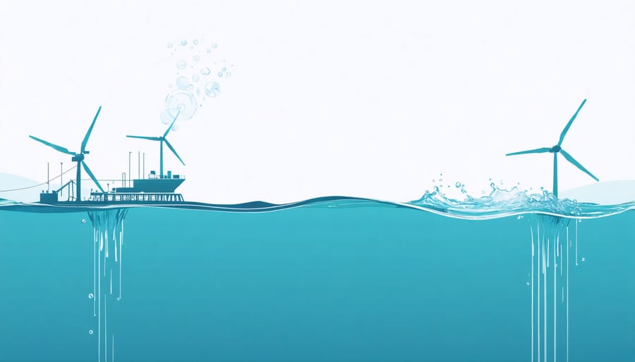 Cross-sectional view of a hydrokinetic turbine system operating in an Australian river