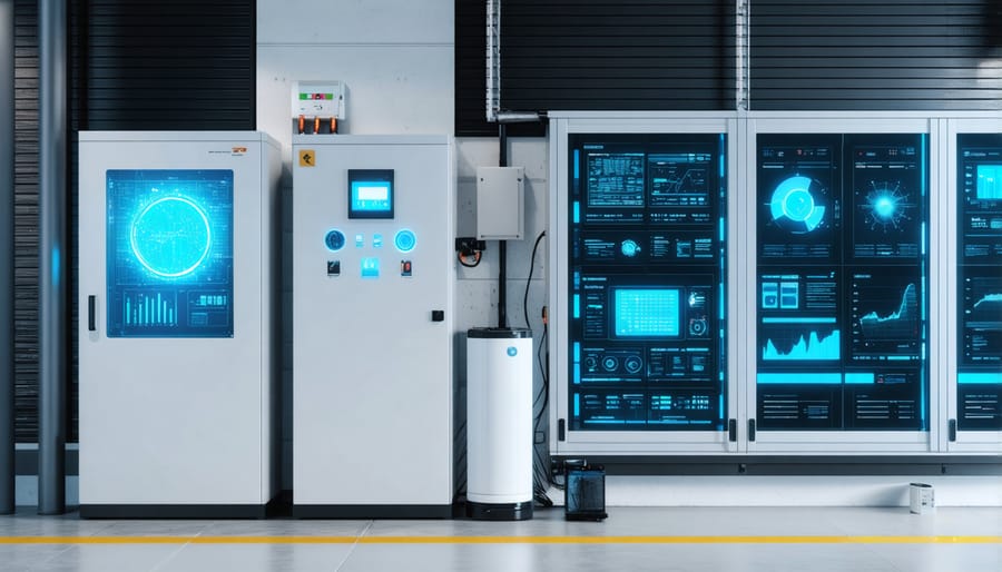 Modern community energy storage system with digital monitoring interface