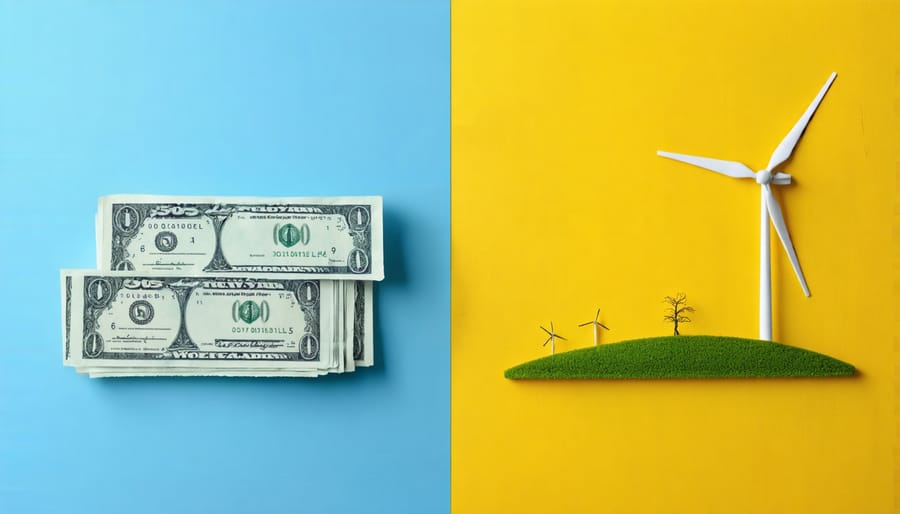 Before and after comparison of household energy bills showing cost savings