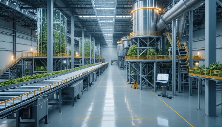 Advanced automated biomass sorting facility with AI-integrated control systems