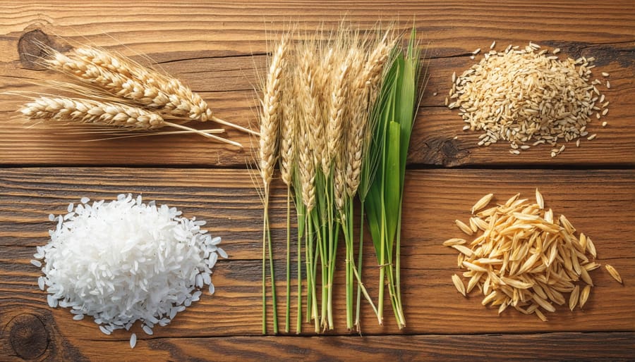 Various types of agricultural residues from Australian farms displayed side by side