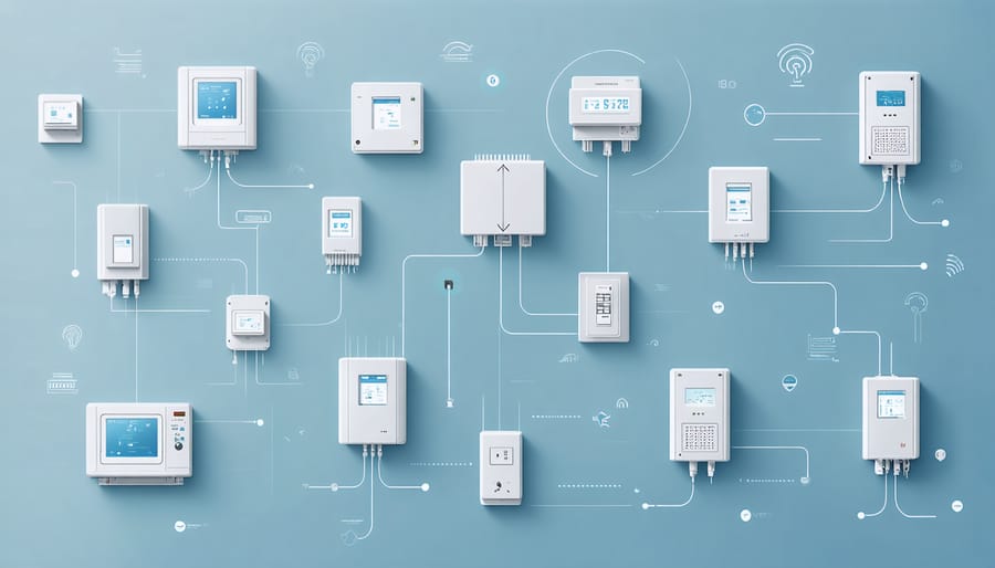 Digital visualization of smart meters connected via 5G network waves