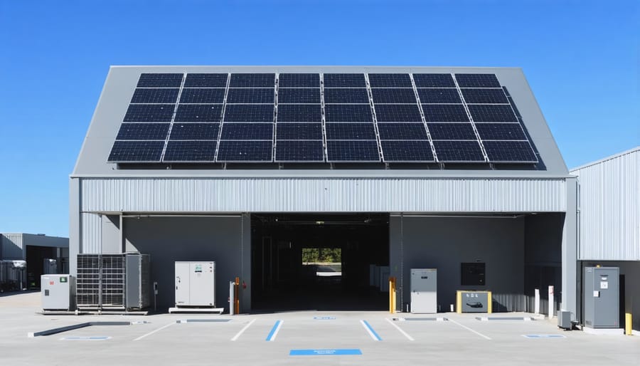 Commercial facility showcasing integrated renewable energy solutions through EaaS